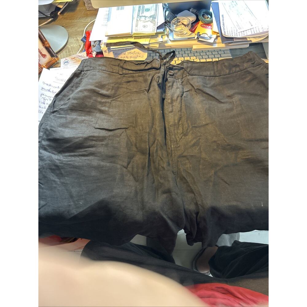 Westport Black Men’s Black Linen shorts 3XB